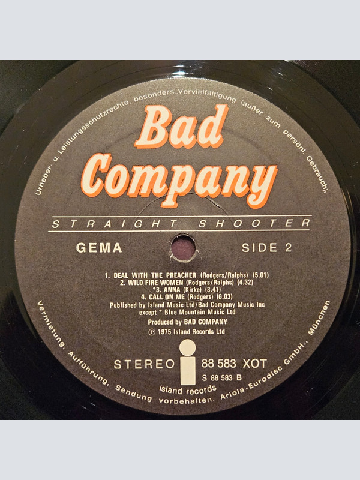Vinyl / Bad Company (3) - Straight Shooter