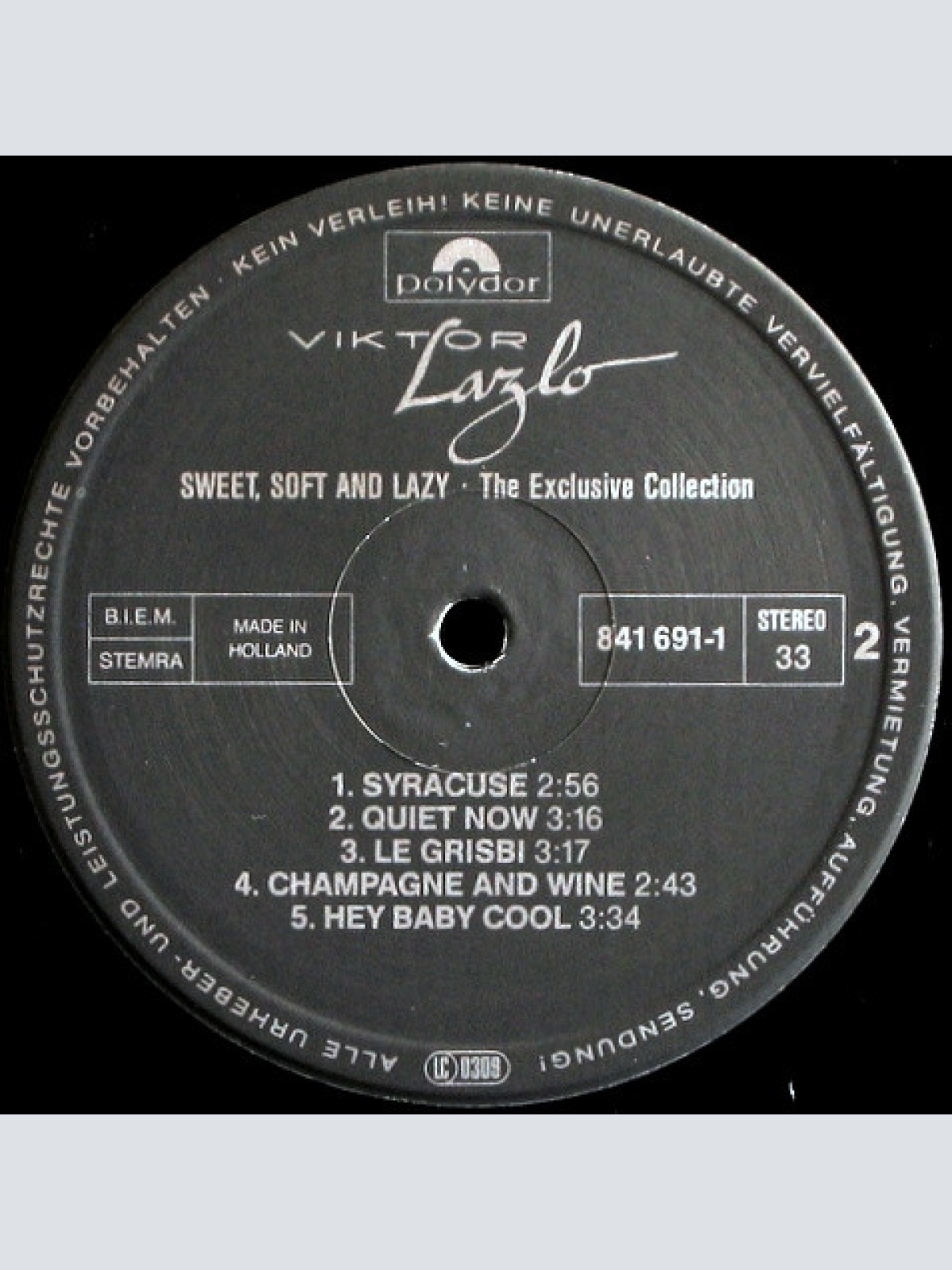 Vinyl / Viktor Lazlo - Sweet, Soft N' Lazy