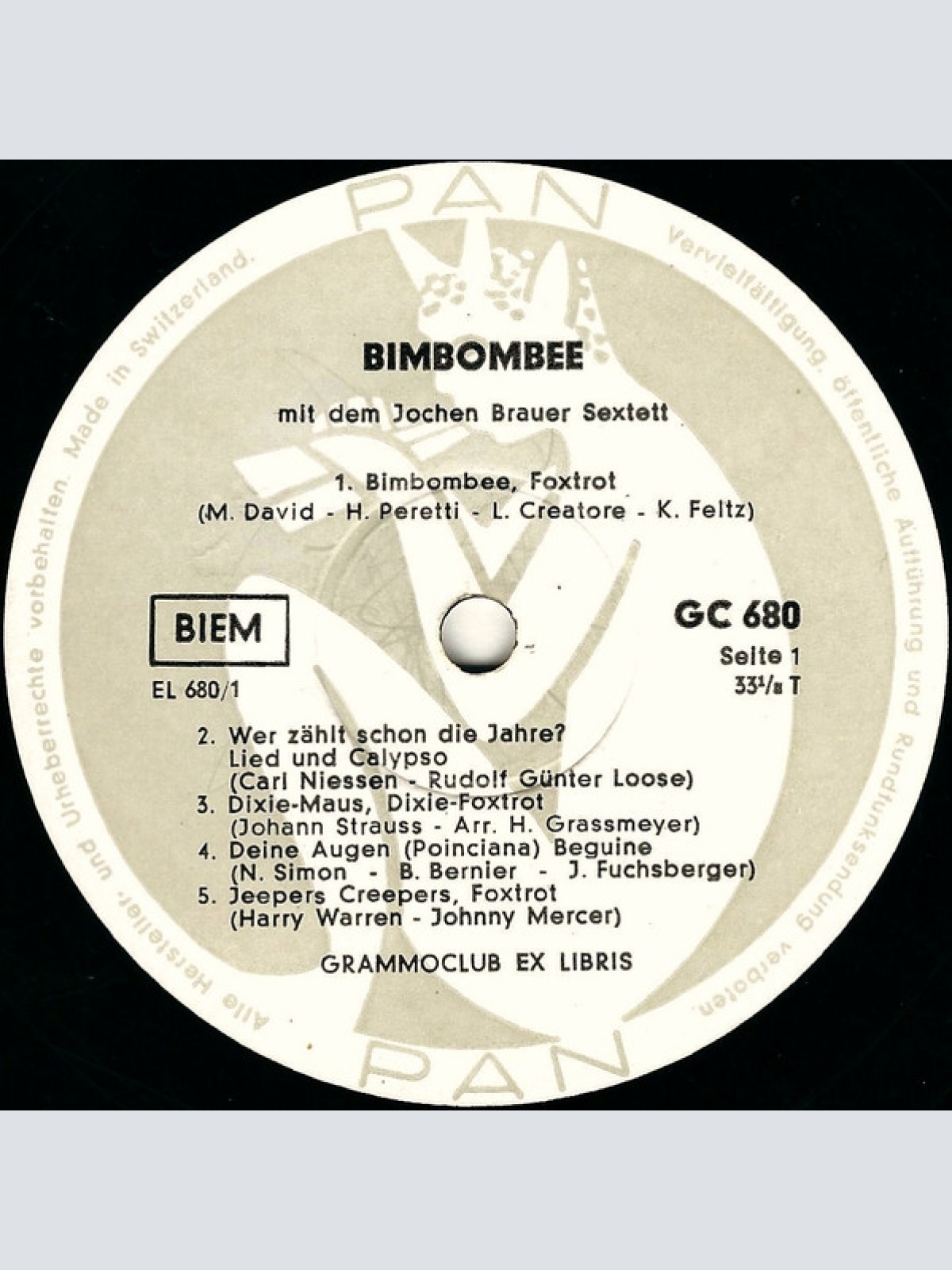 Vinyl / Jochen Brauer Sextett - Bimbombee