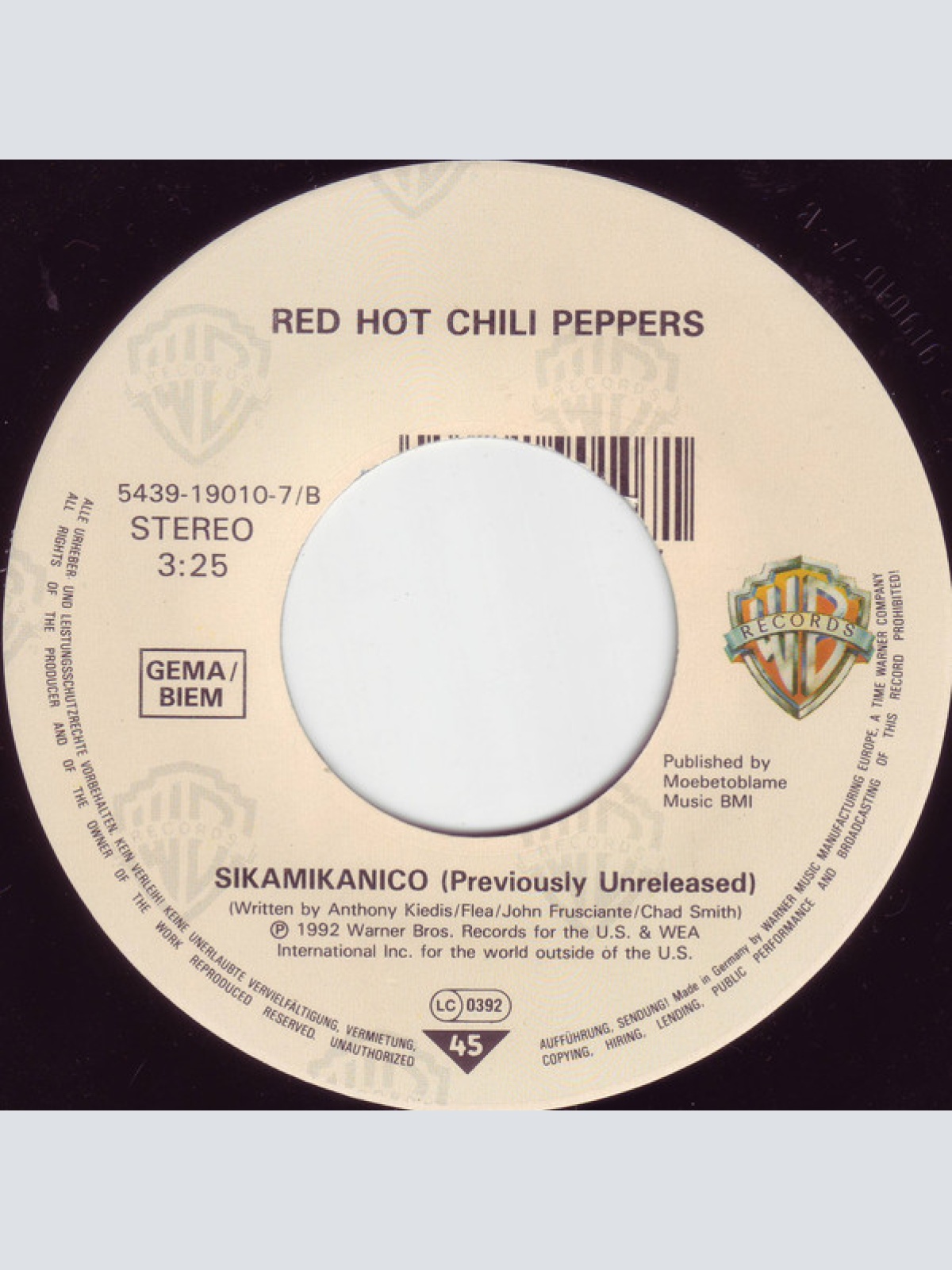 Vinyl / Red Hot Chili Peppers - Under The Bridge