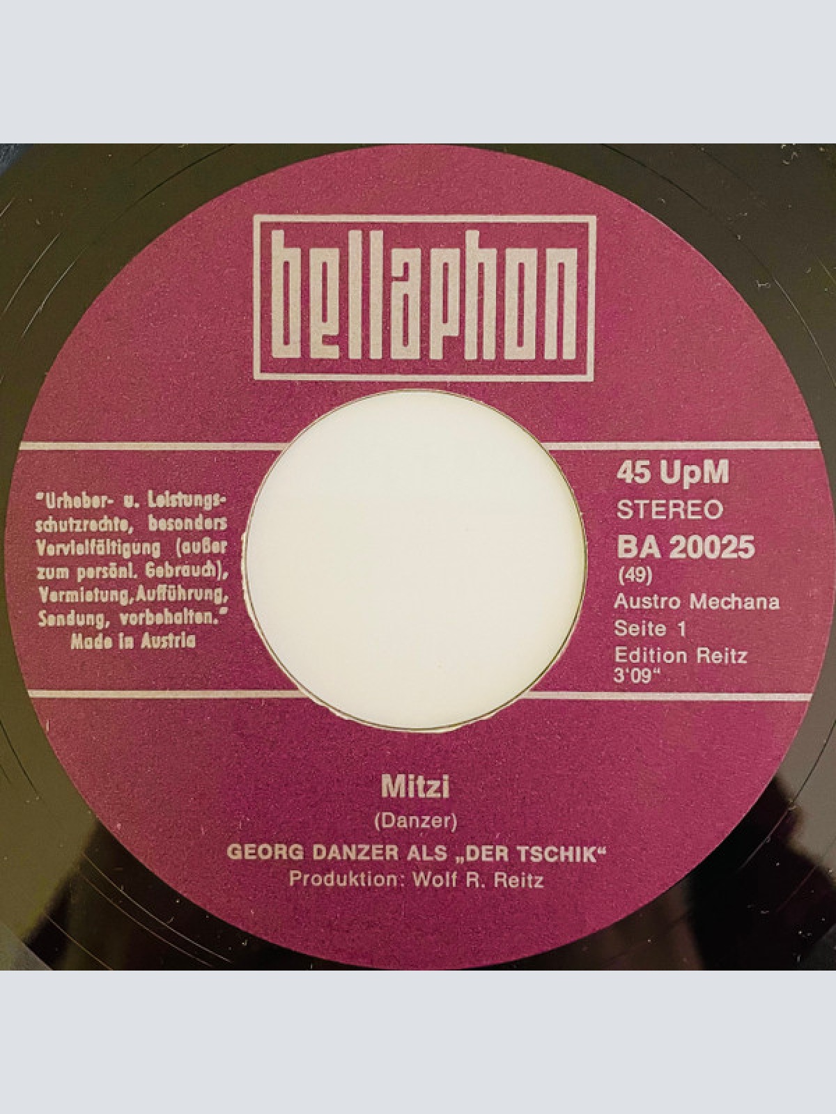 Vinyl / Georg Danzer, "Der Tschik"* - Mitzi