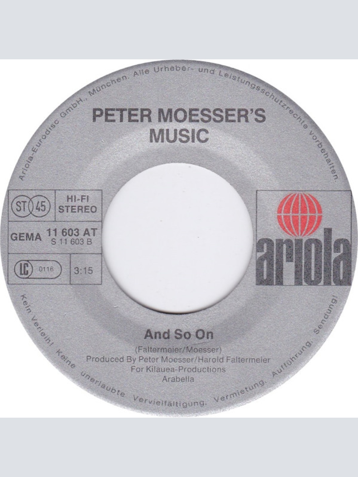 Vinyl / Peter Moesser's Music - High