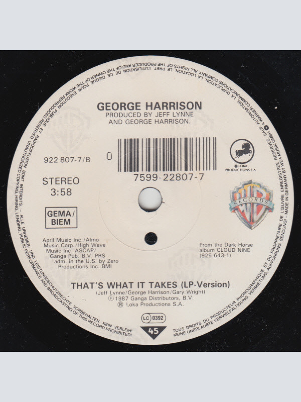 Vinyl / George Harrison - Cheer Down