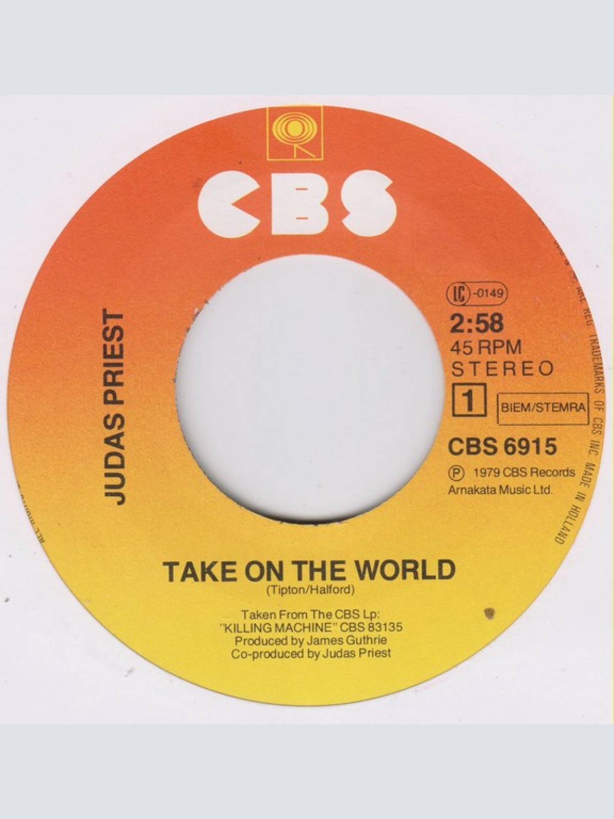 Vinyl / Judas Priest - Take On The World