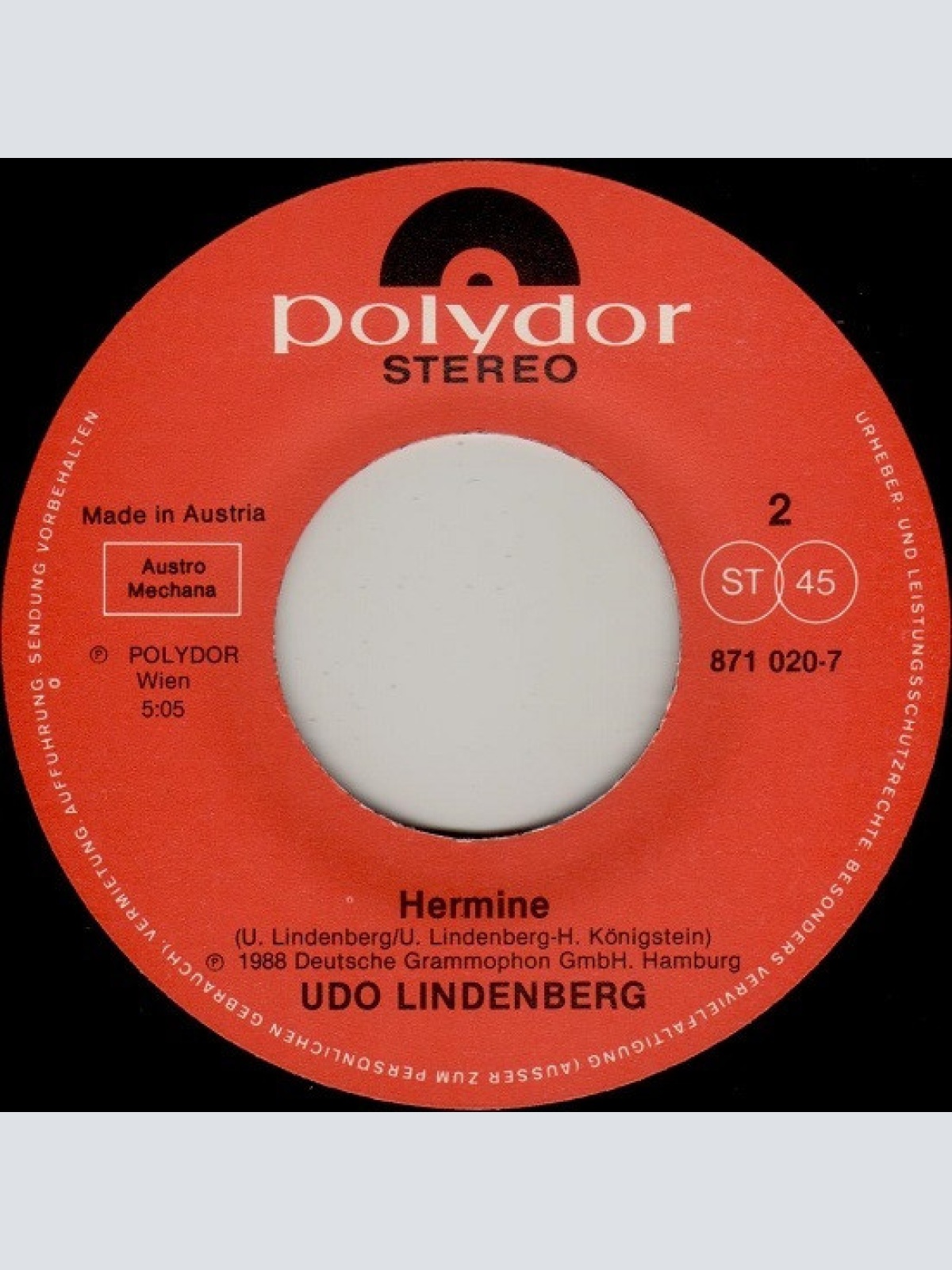 Vinyl / Udo Lindenberg - Good Bye Jonny !