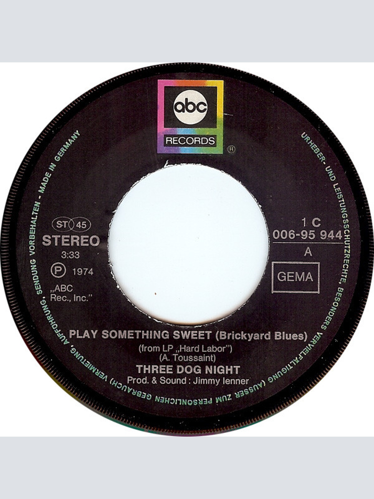 Vinyl / Three Dog Night - Play Something Sweet (Brickyard Blues)