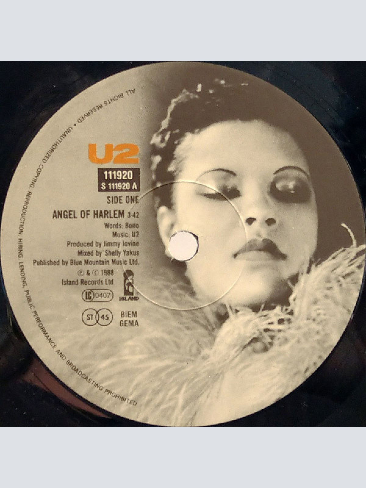 Vinyl / U2 - Angel Of Harlem