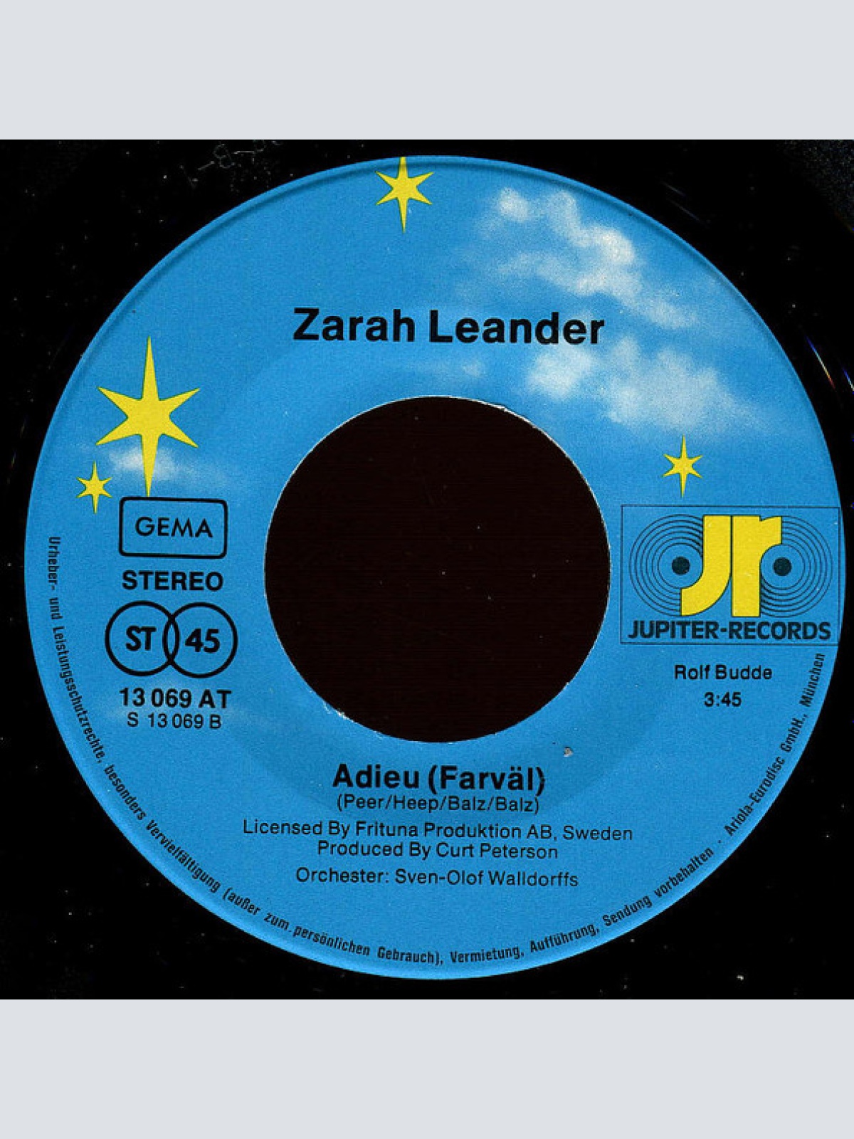 Vinyl / Zarah Leander - Fragen / Adieu