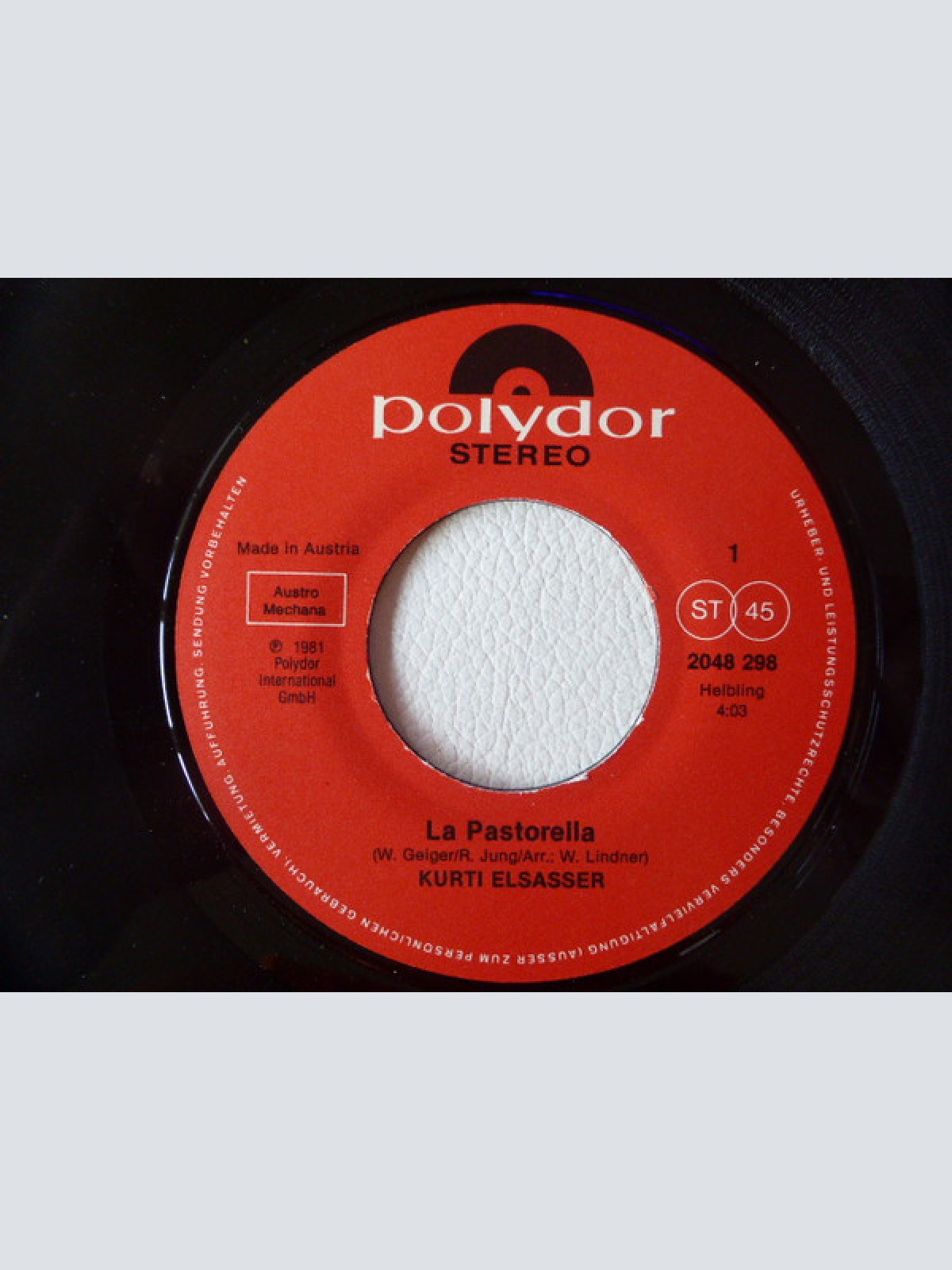 Vinyl / Kurti Elsasser* - La Pastorella