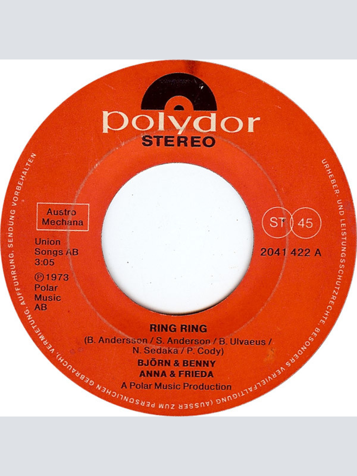 Vinyl / Björn + Benny + Anna + Frieda* - Ring Ring