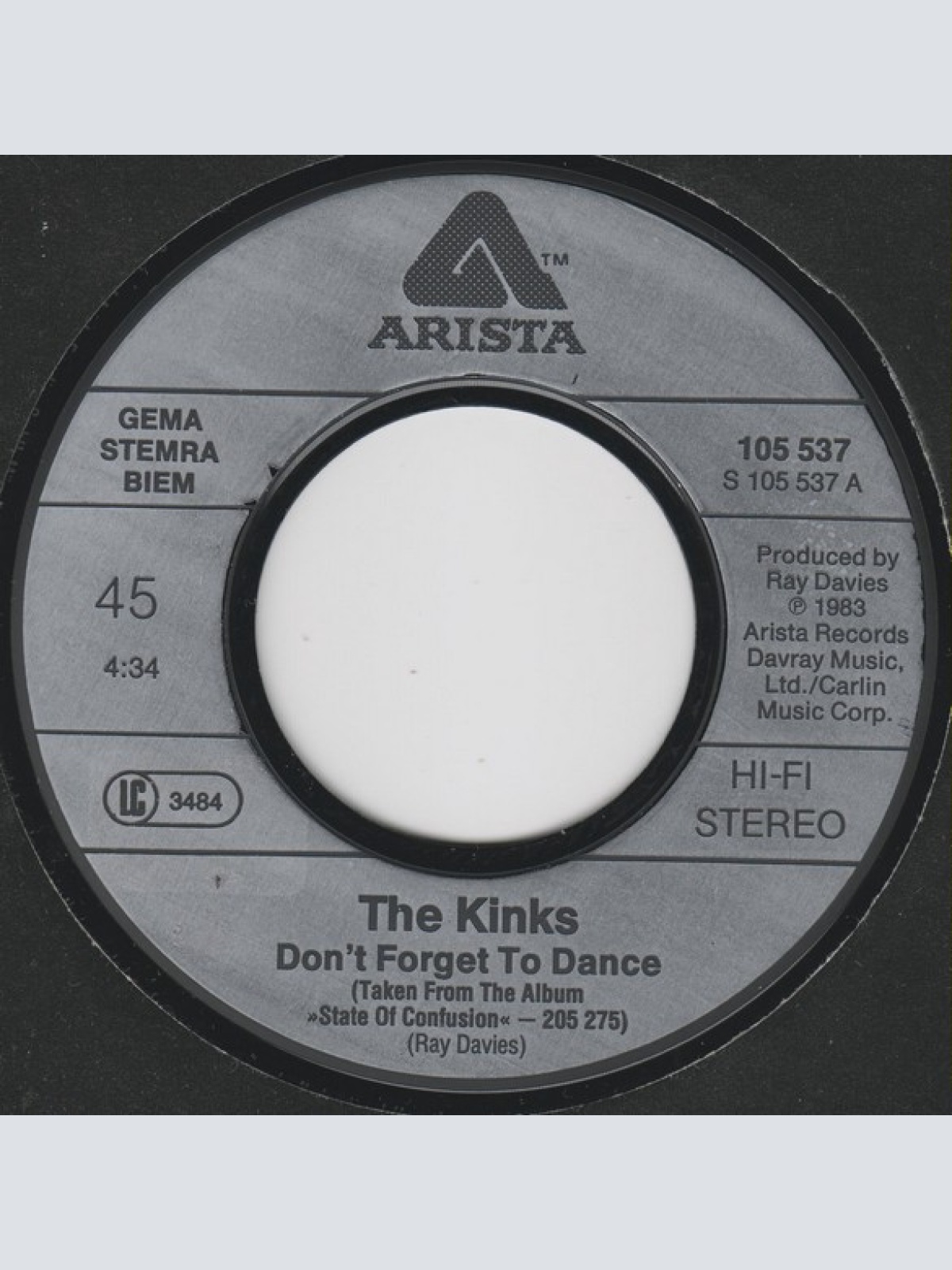 Vinyl / The Kinks - Don't Forget To Dance / Young Conservatives