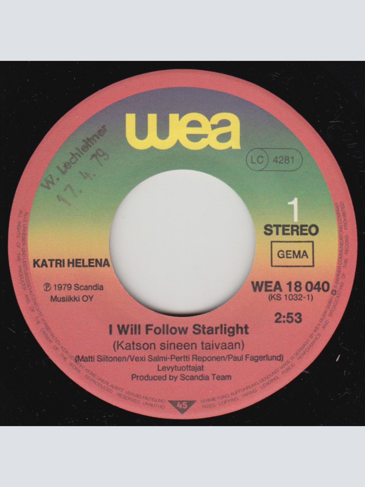 Vinyl / Katri Helena - I Will Follow Starlight