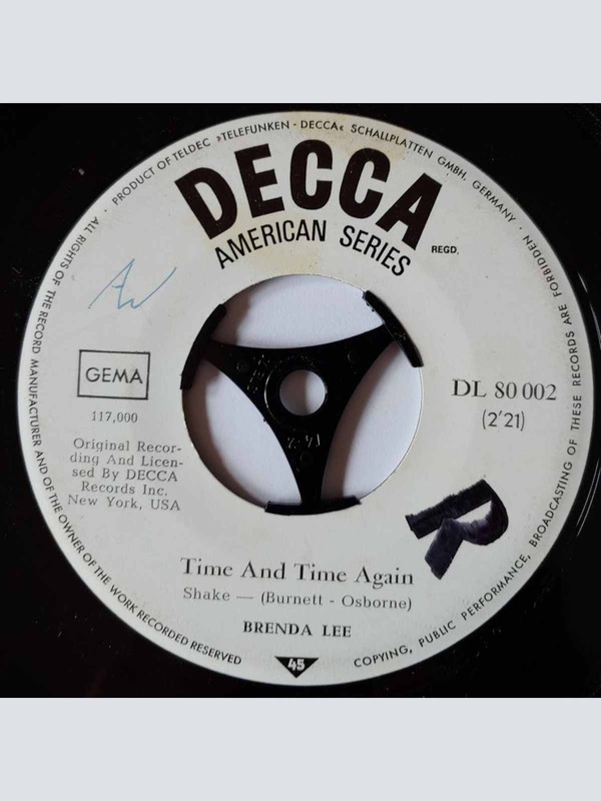 Vinyl / Brenda Lee - Too Little Time / Time And Time Again