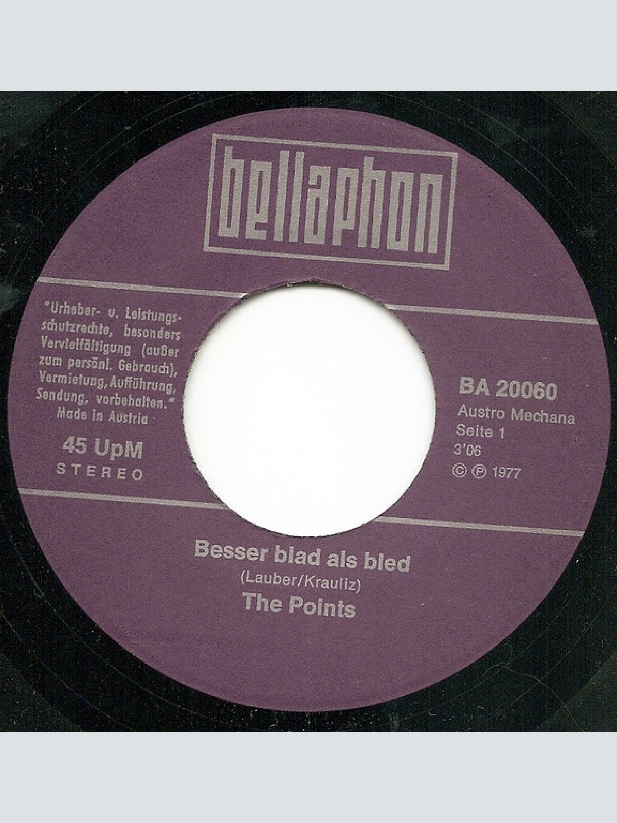 Vinyl / The Points (4) - Besser Blad Als Bled