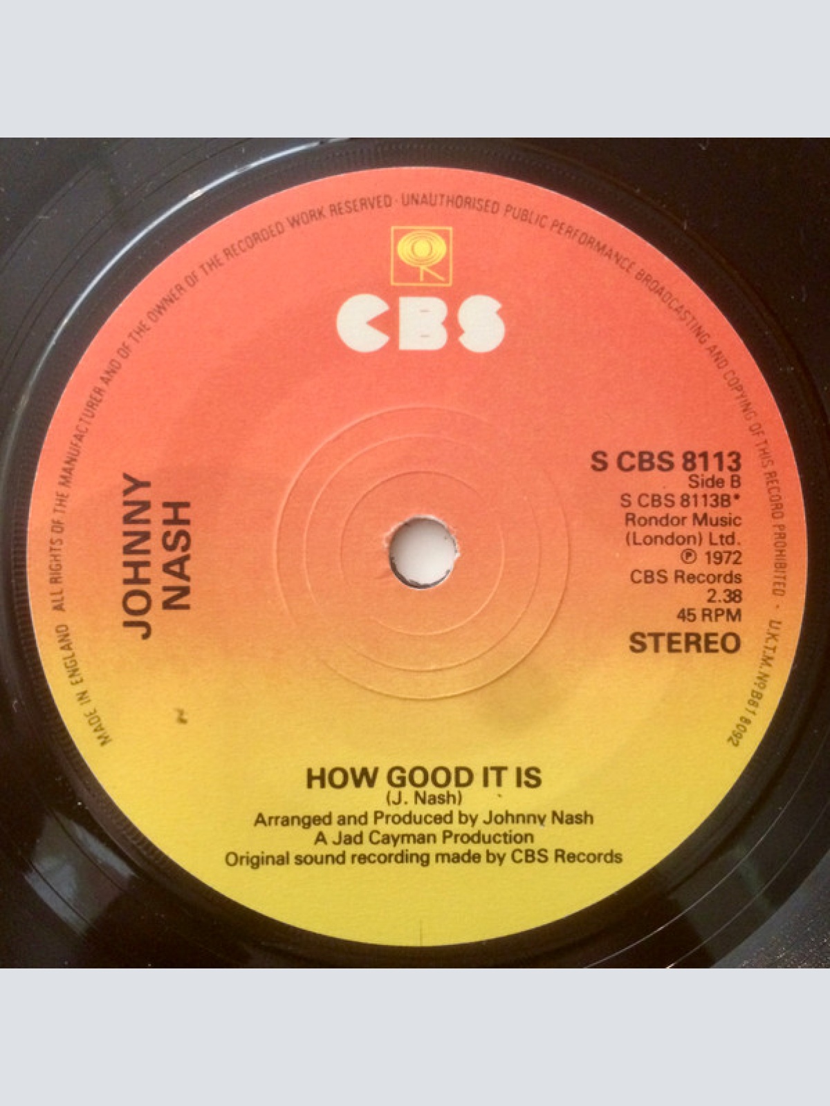 Vinyl / Johnny Nash - I Can See Clearly Now