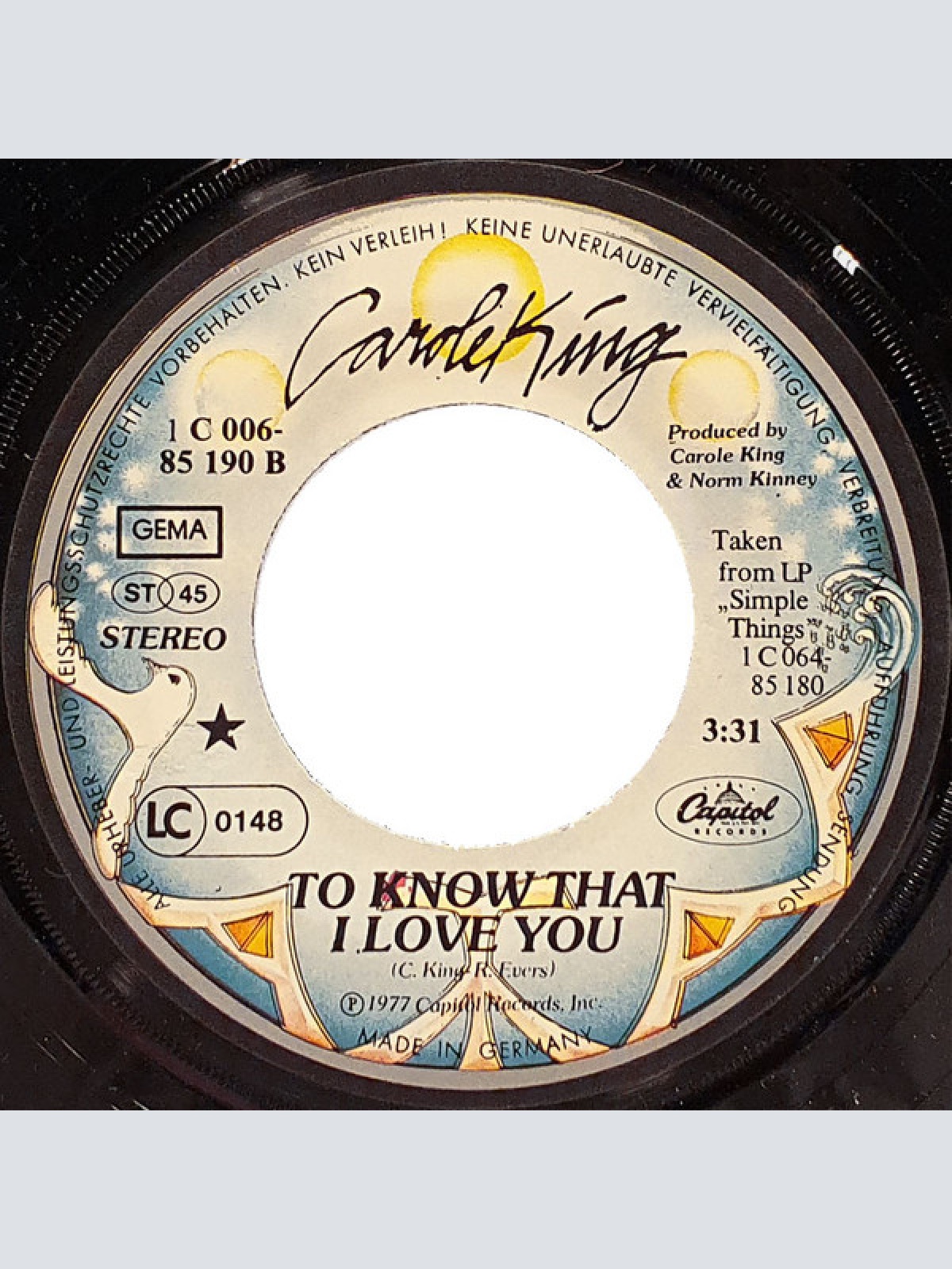 Vinyl / Carole King - Hard Rock Cafe