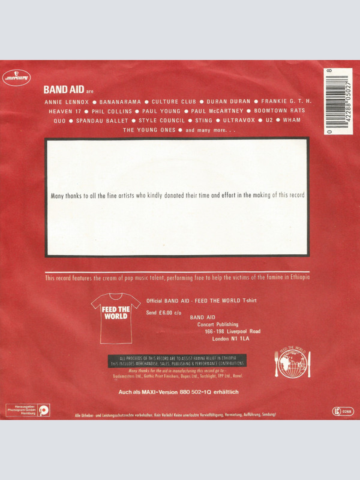 Vinyl / Band Aid - Do They Know It's Christmas?