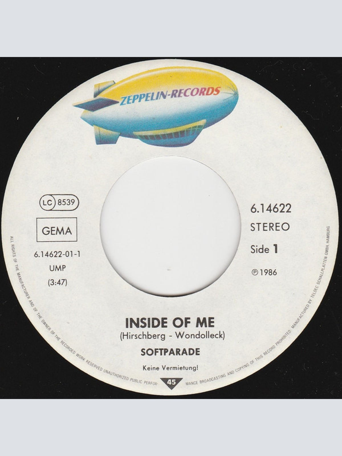 Vinyl / Softparade - Inside Of Me