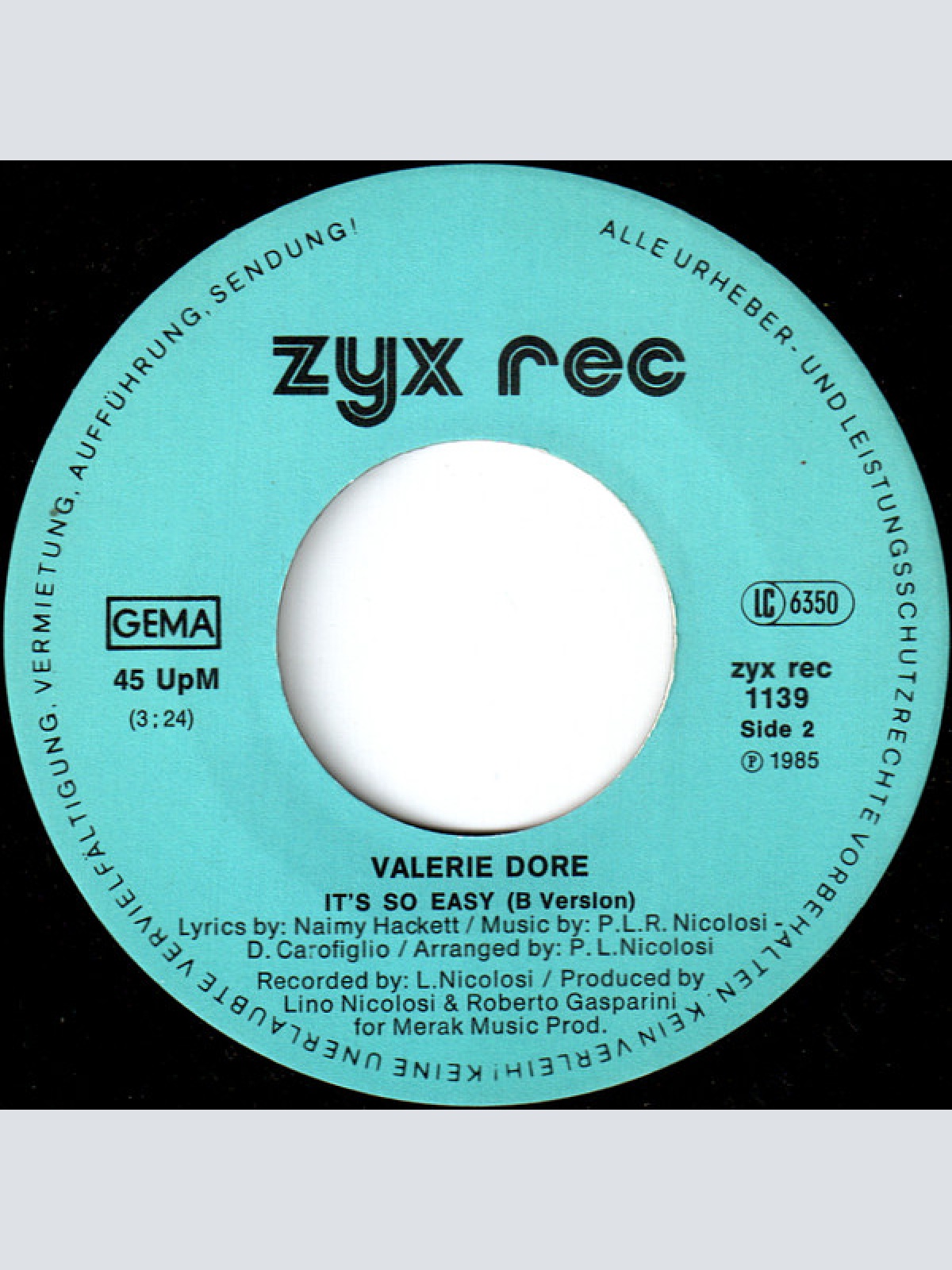 Vinyl / Valerie Dore - It's So Easy