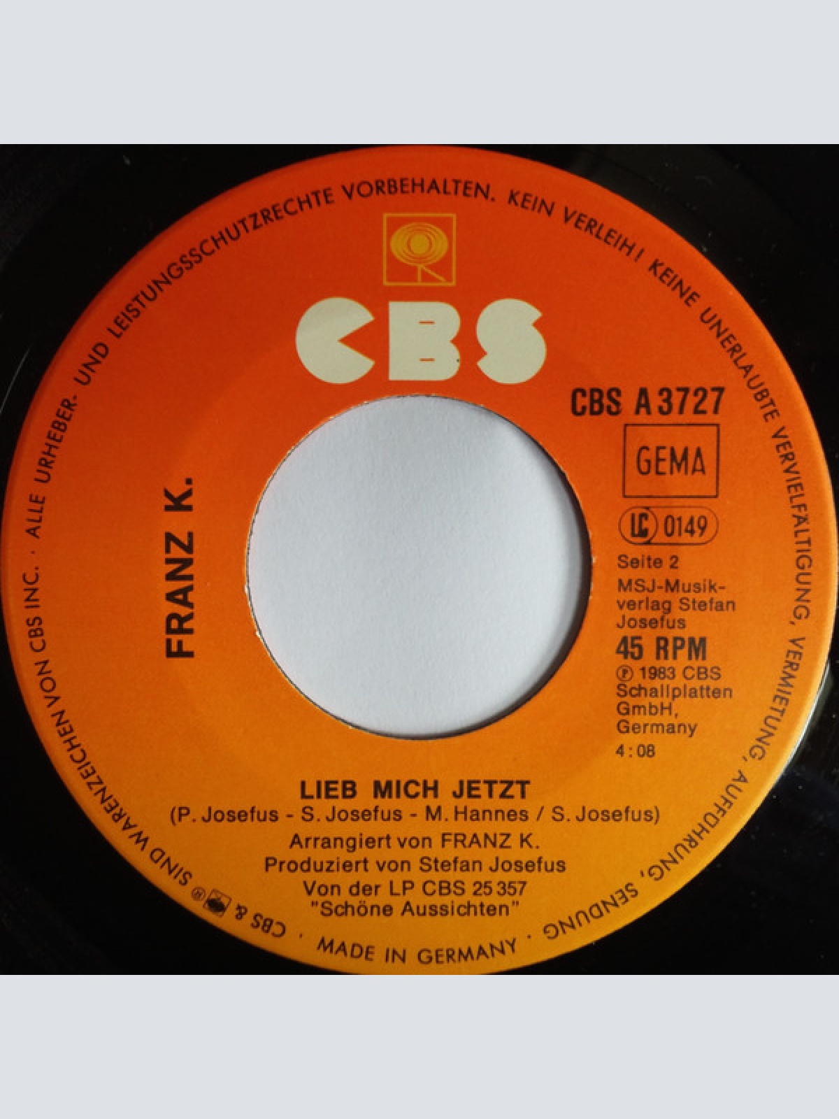 Vinyl / Franz K. - Es Ist Schon Hart