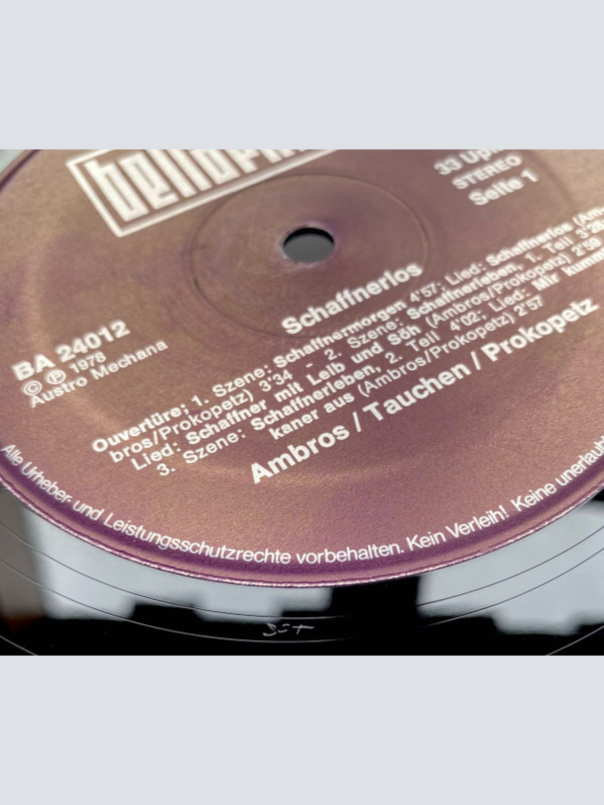 Vinyl / Ambros* / Tauchen* / Prokopetz* - Schaffnerlos