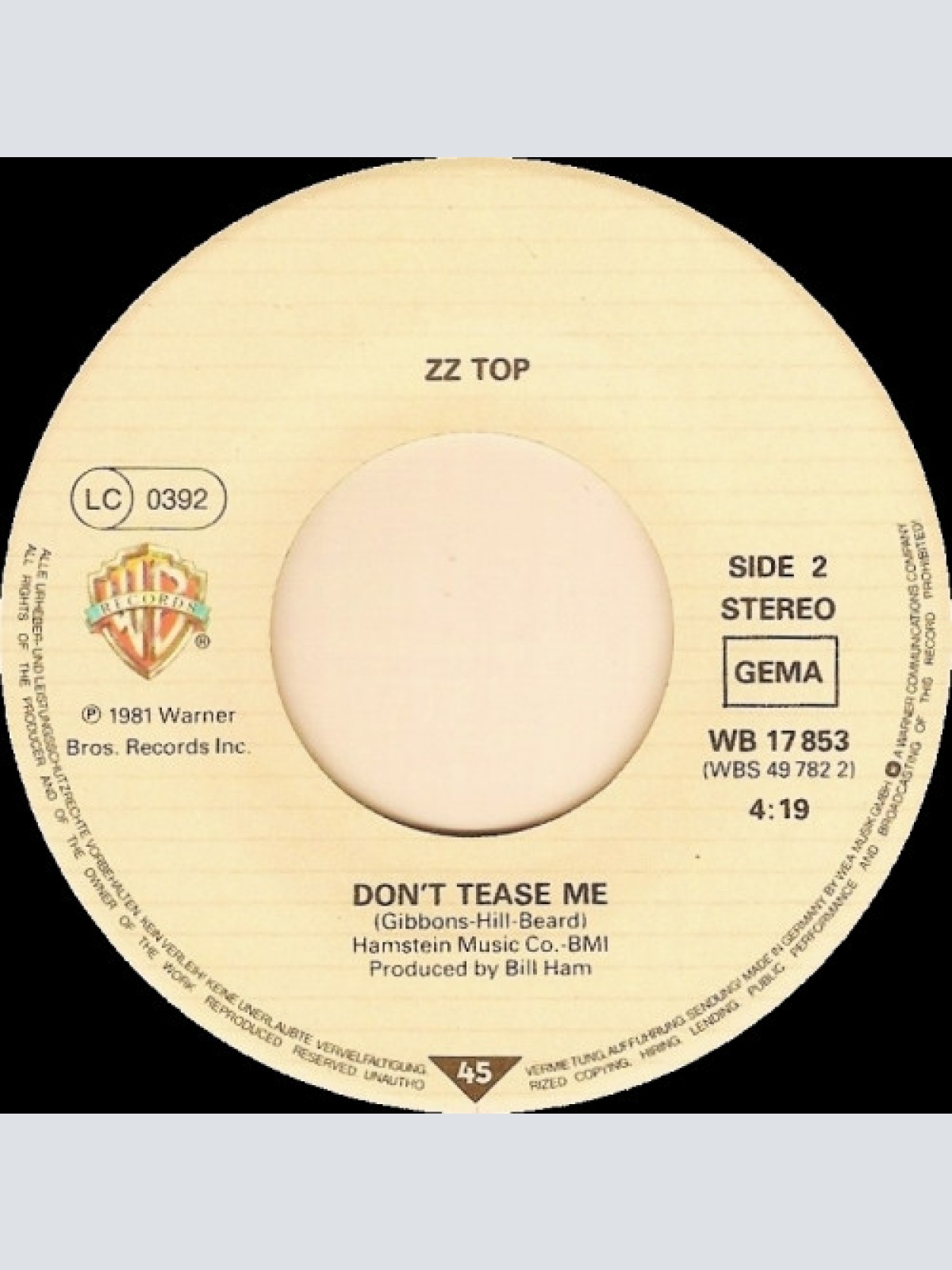 Vinyl / ZZ Top - Leila