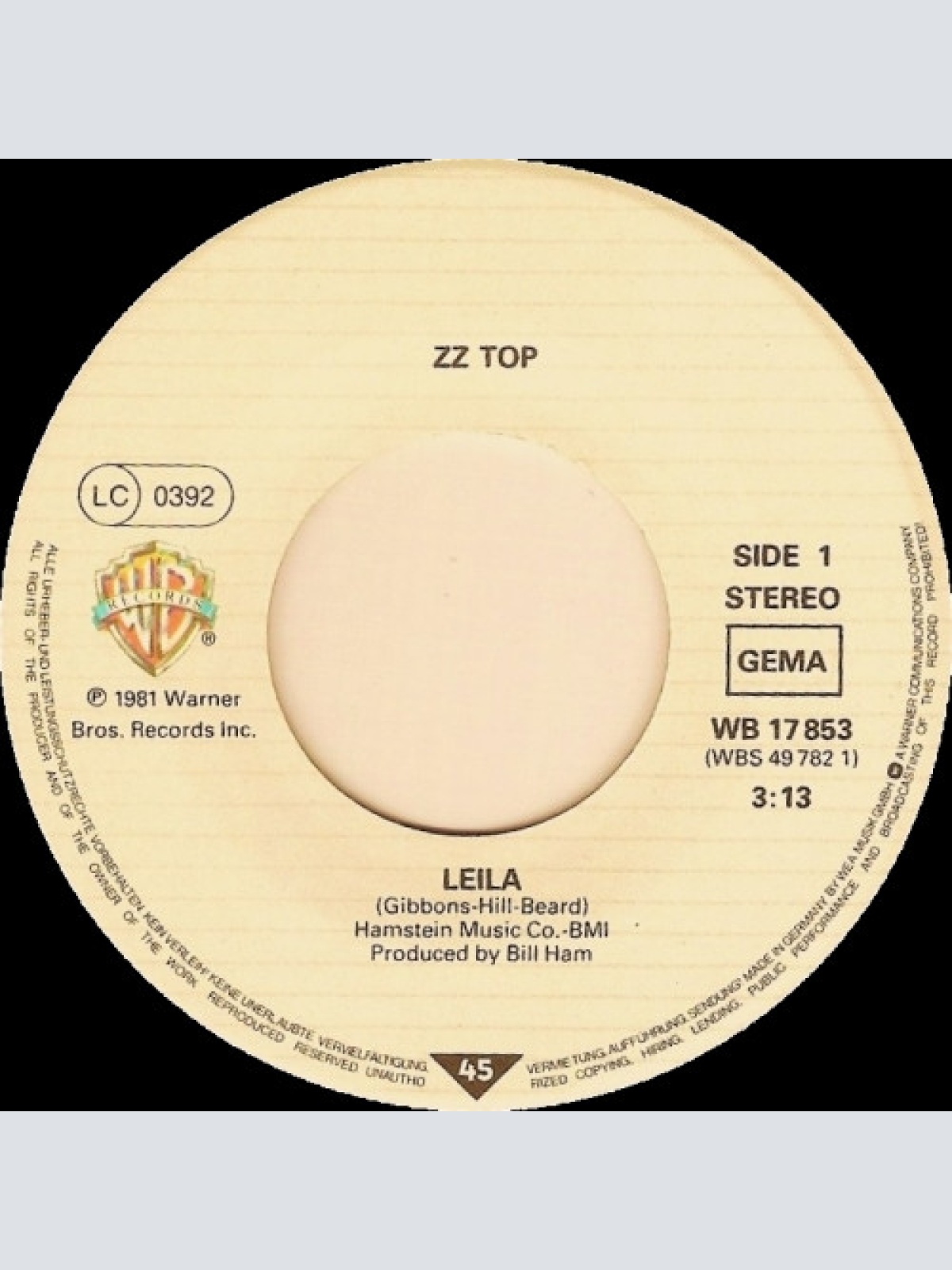 Vinyl / ZZ Top - Leila