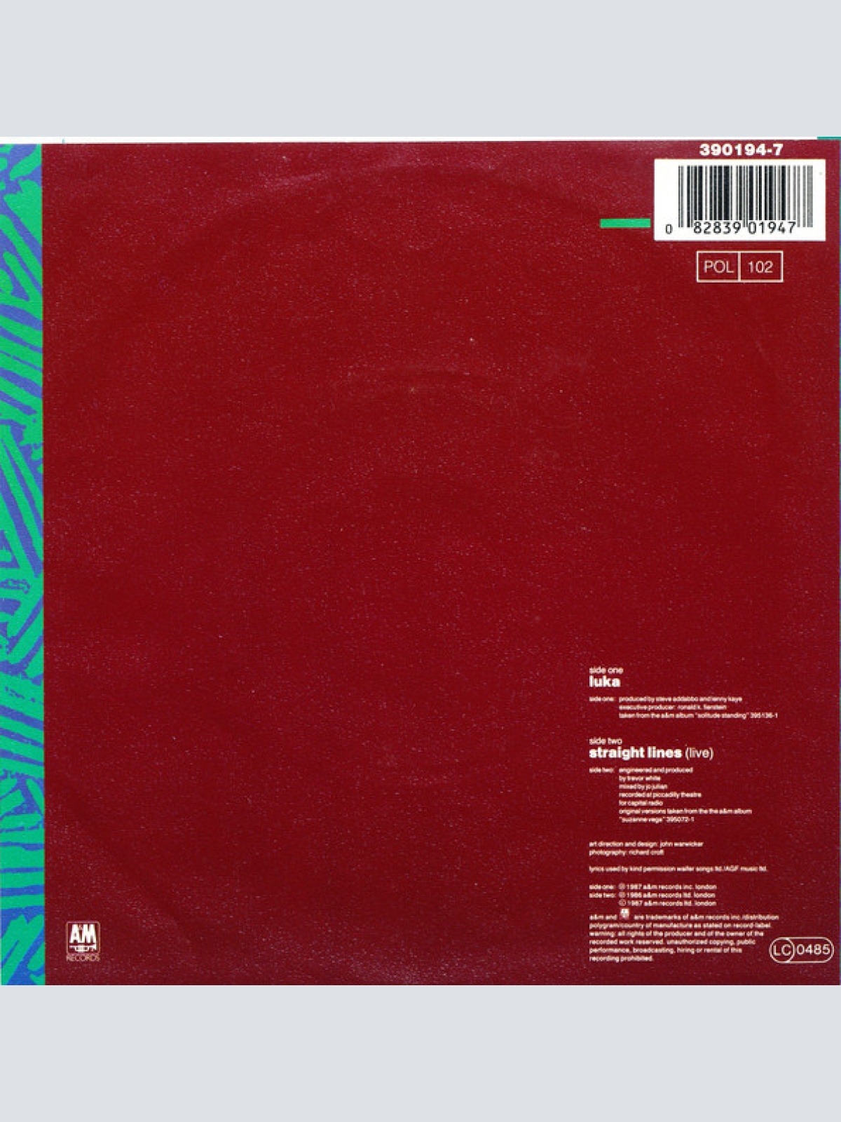 Vinyl / Suzanne Vega - Luka