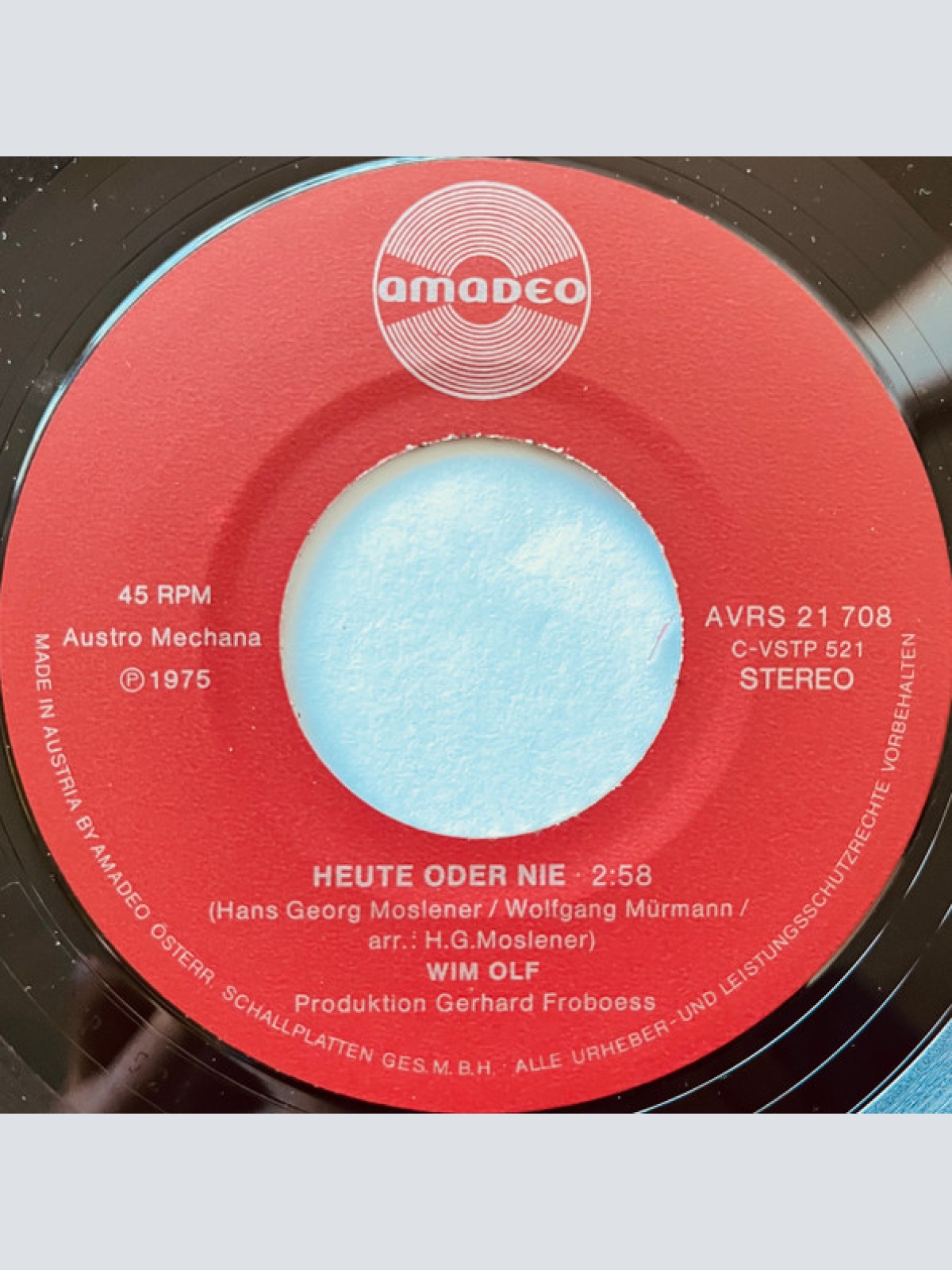 Vinyl / Wim Olf - Heute Oder Nie / Ich Hab' Ein Herz Zu Verschenken