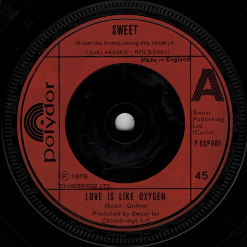 Vinyl / Sweet* - Love Is Like Oxygen