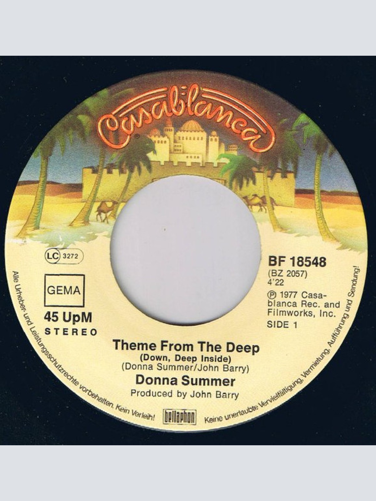 Vinyl / Donna Summer, John Barry - Theme From The Deep (Down, Deep Inside)