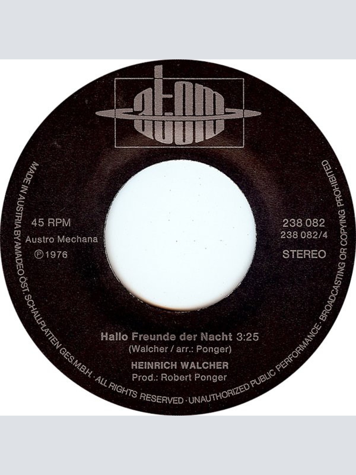 Vinyl / H. Walcher* - Kakerlak