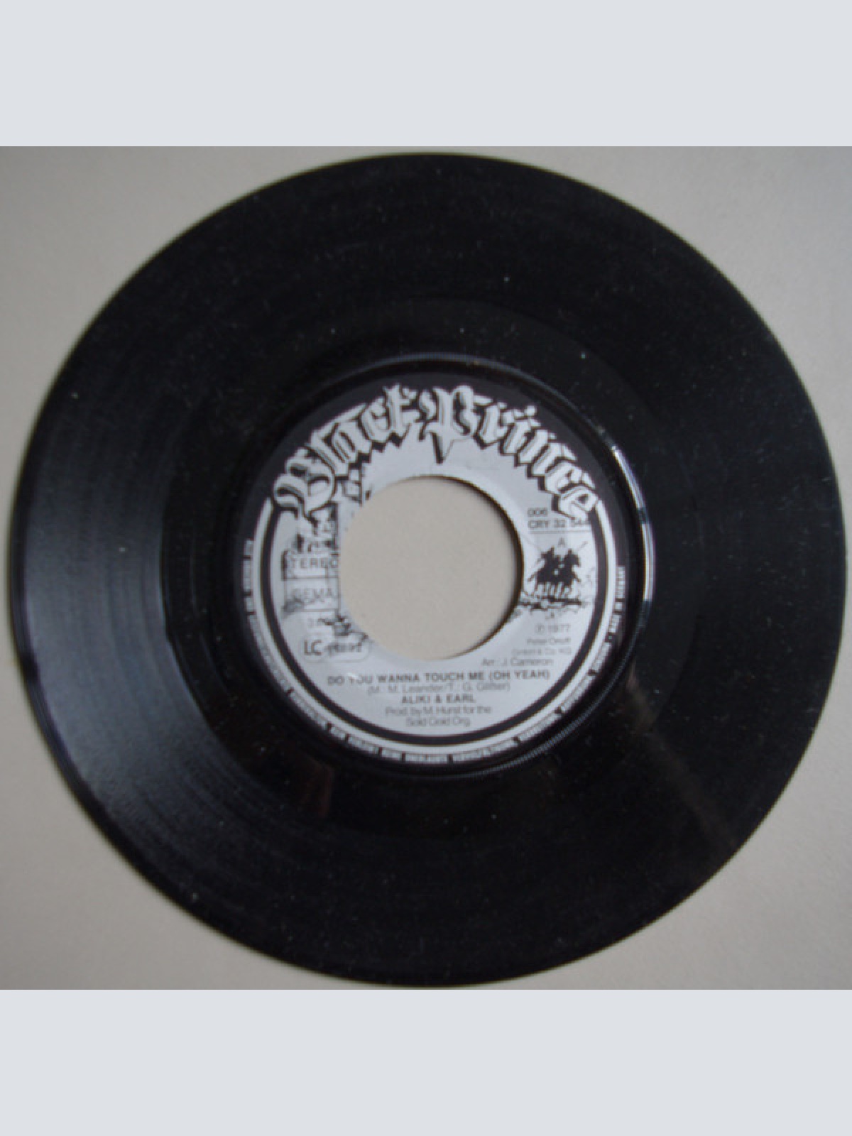 Vinyl / Aliki & Earl - Do You Wanna Touch Me (Oh Yeah)