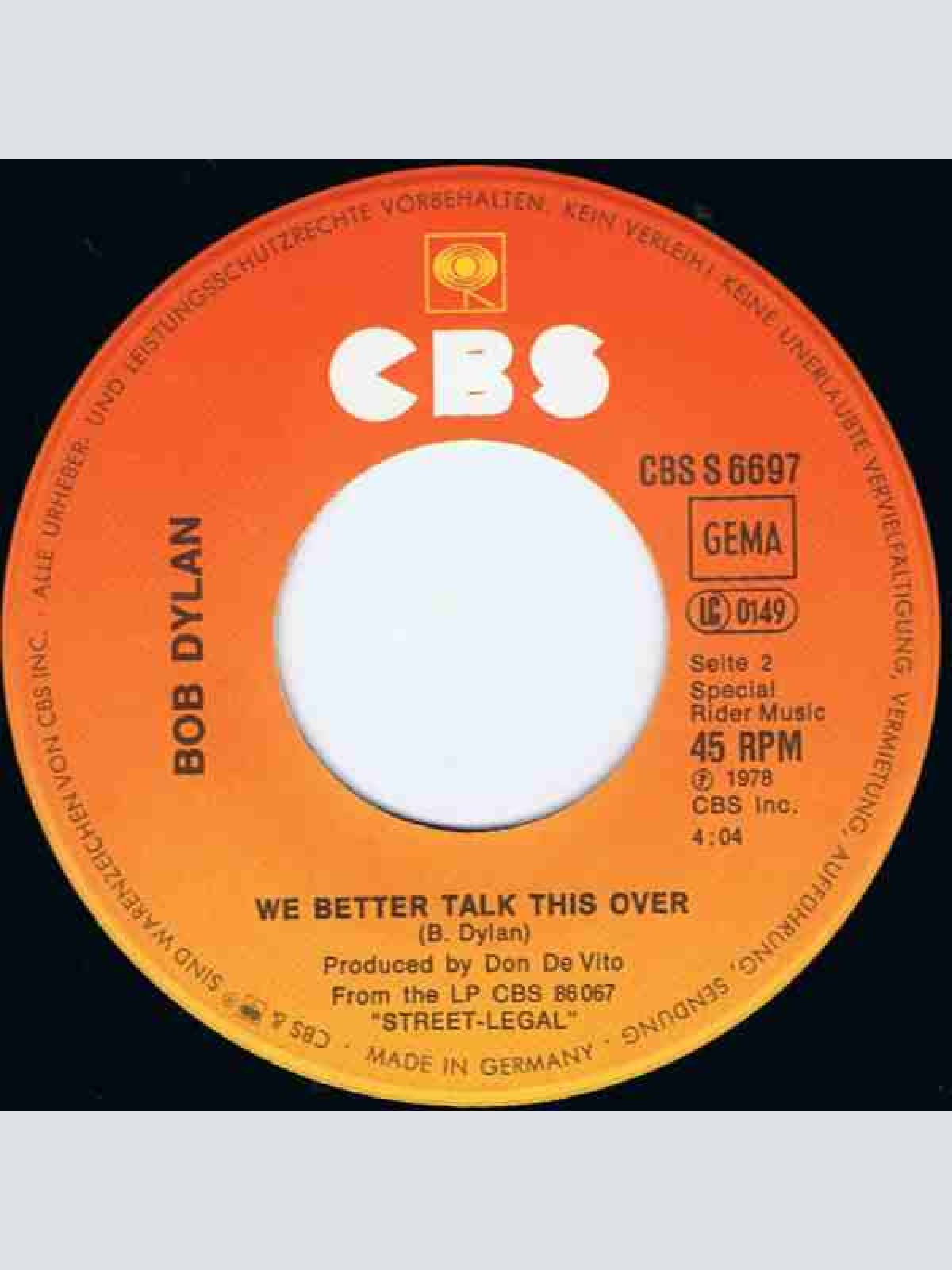 Vinyl / Bob Dylan - Baby Stop Crying