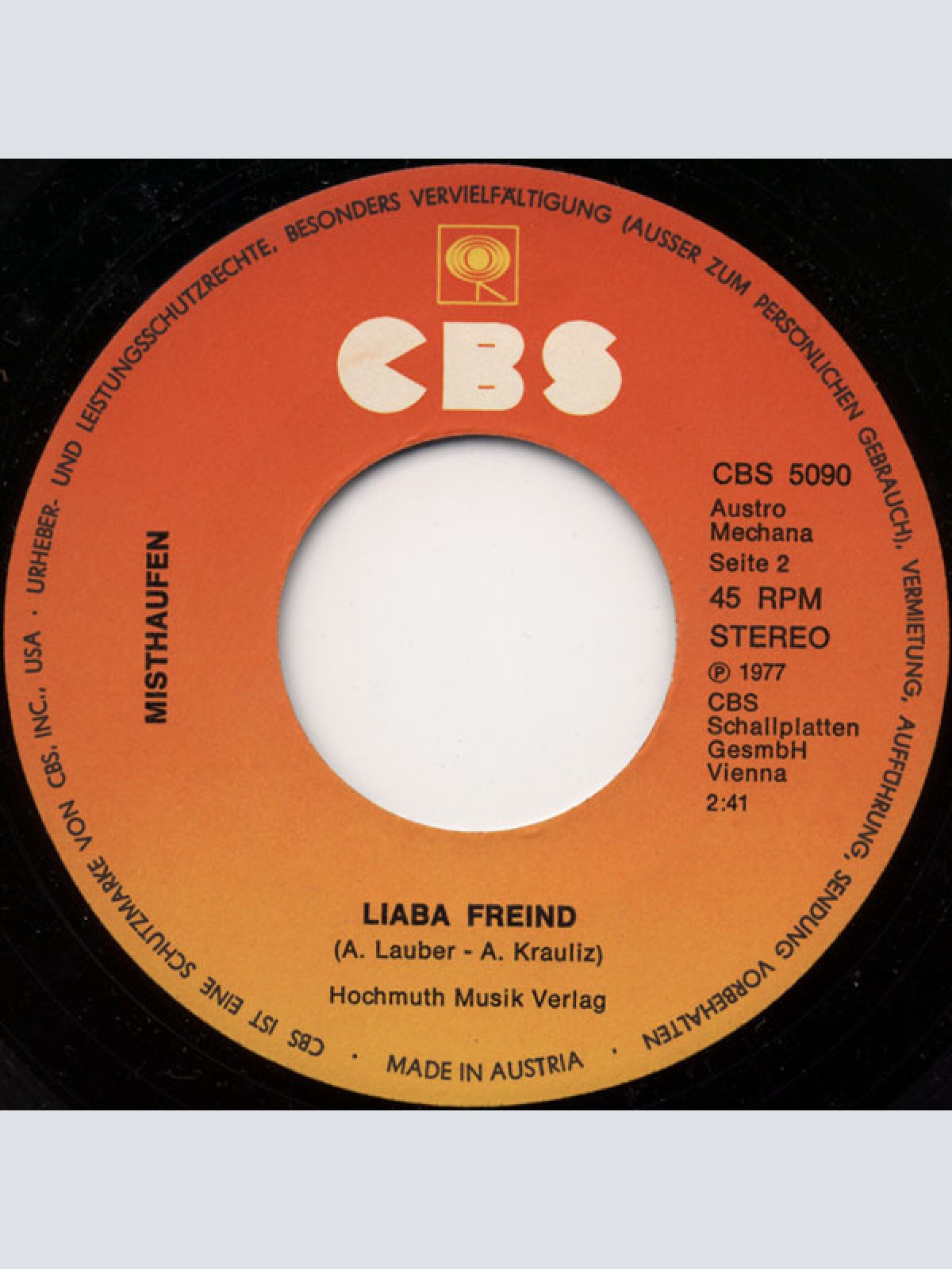 Vinyl / Misthaufen - I Haaß Latta / Liaba Freind