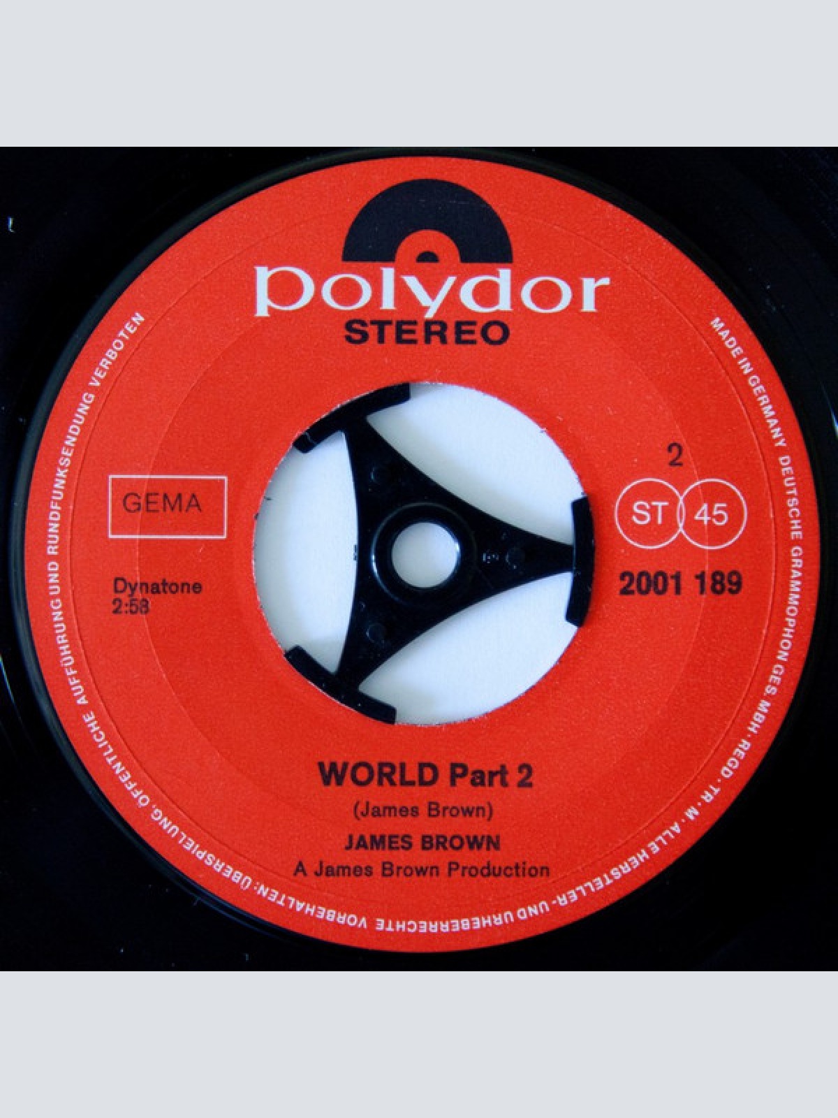 Vinyl / James Brown - I Cried / World (Part 2)