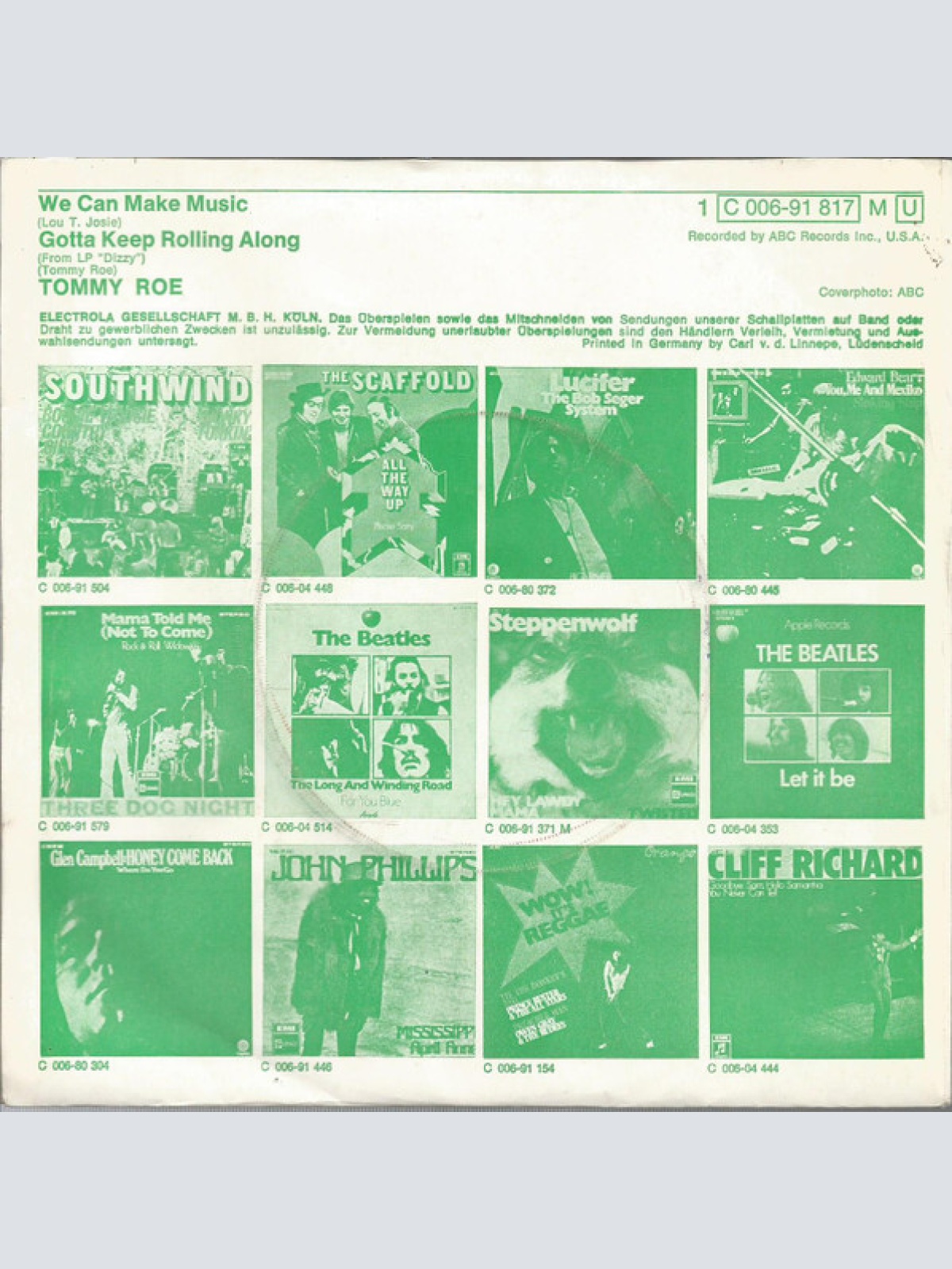 Vinyl / Tommy Roe - We Can Make Music