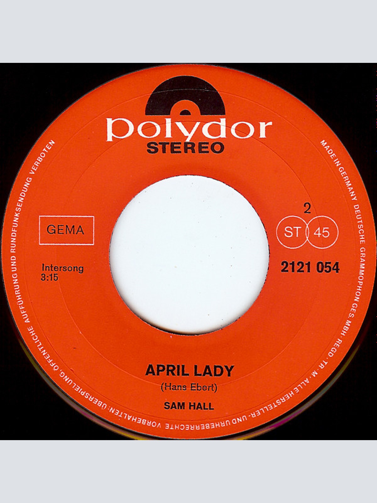 Vinyl / Sam Hall (4) - A Carnation For Rebu