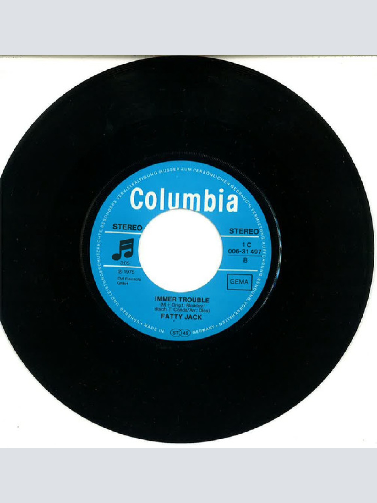 Vinyl / Fatty Jack - Anna, Mach Kein' Scheiss