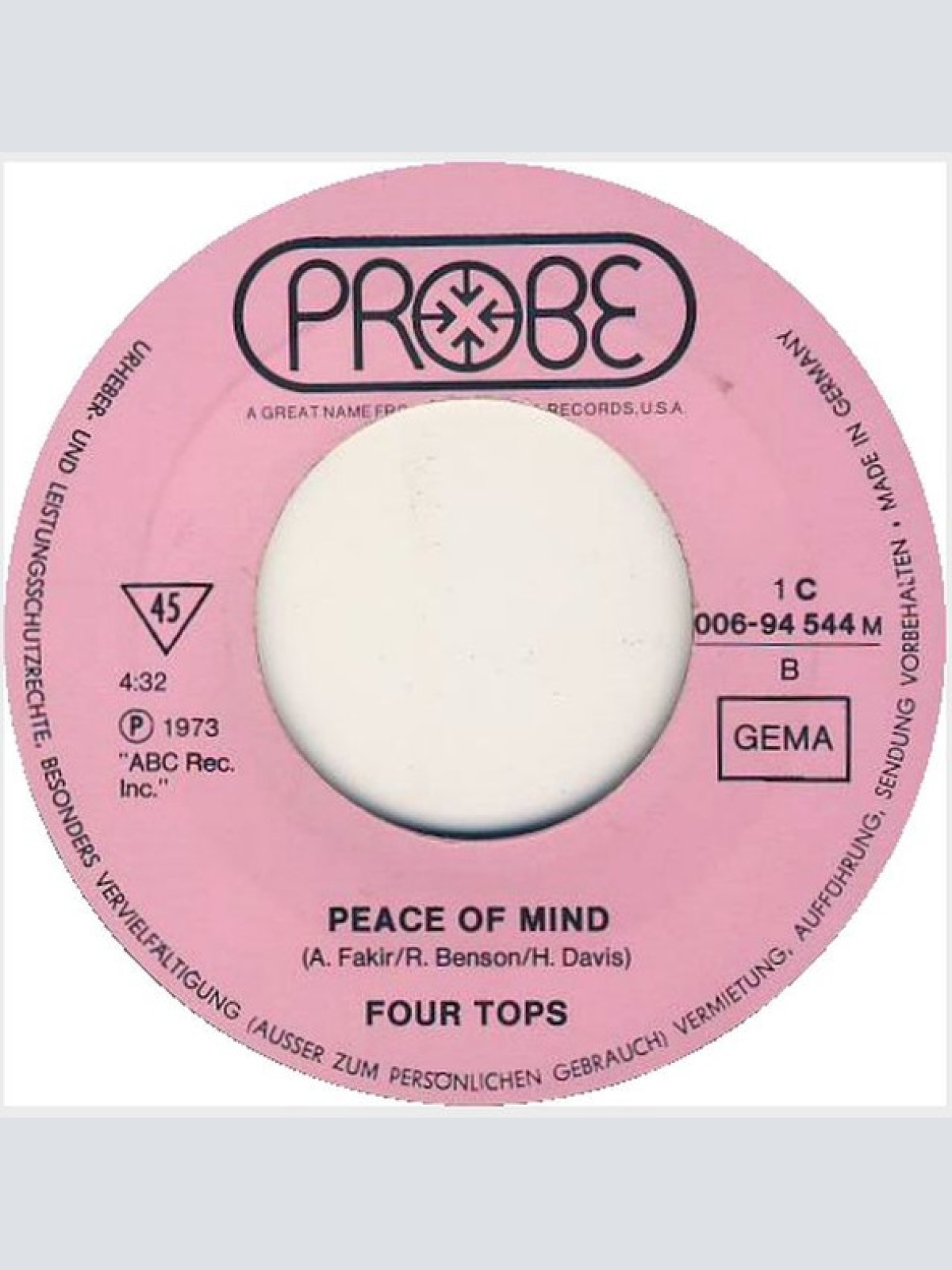 Vinyl / Four Tops - Are You Man Enough