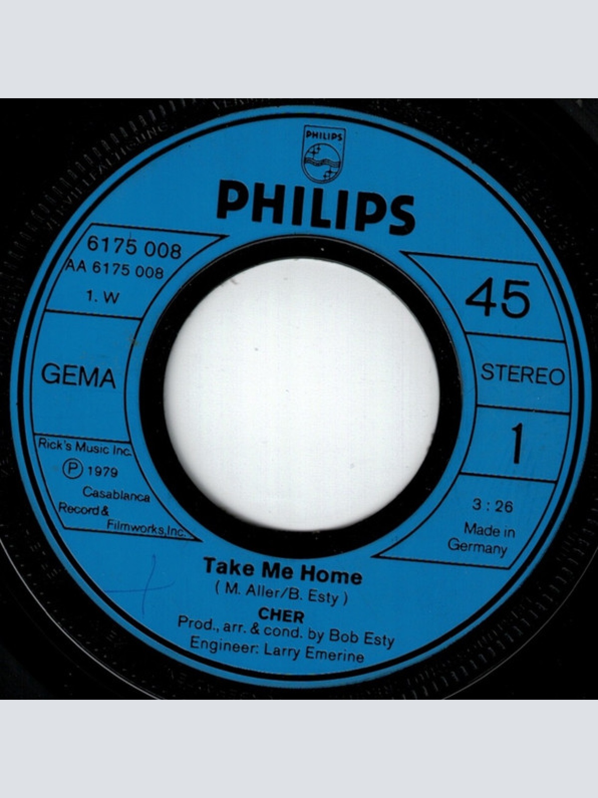 Vinyl / Cher - Take Me Home