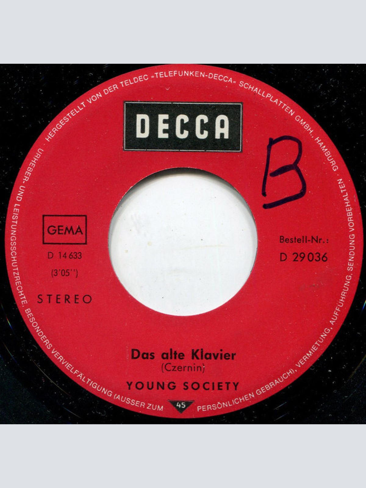 Vinyl / Young Society - Das Alte Klavier