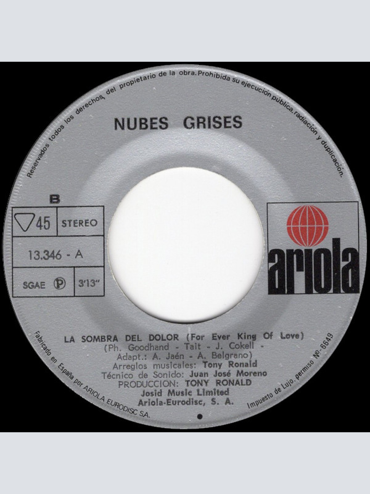 Vinyl / Nubes Grises - Besame Magdalena