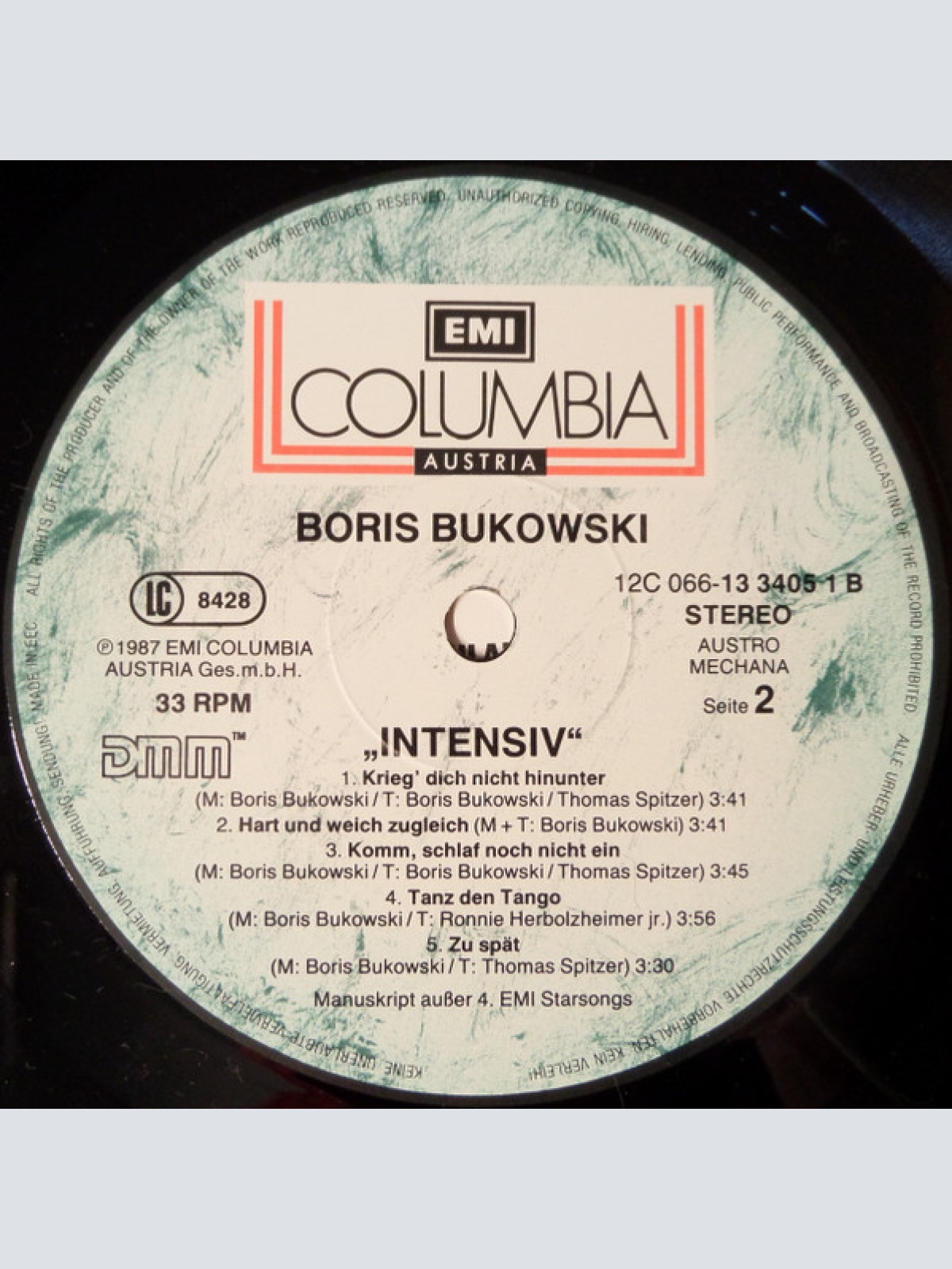 Vinyl / Boris Bukowski - Intensiv