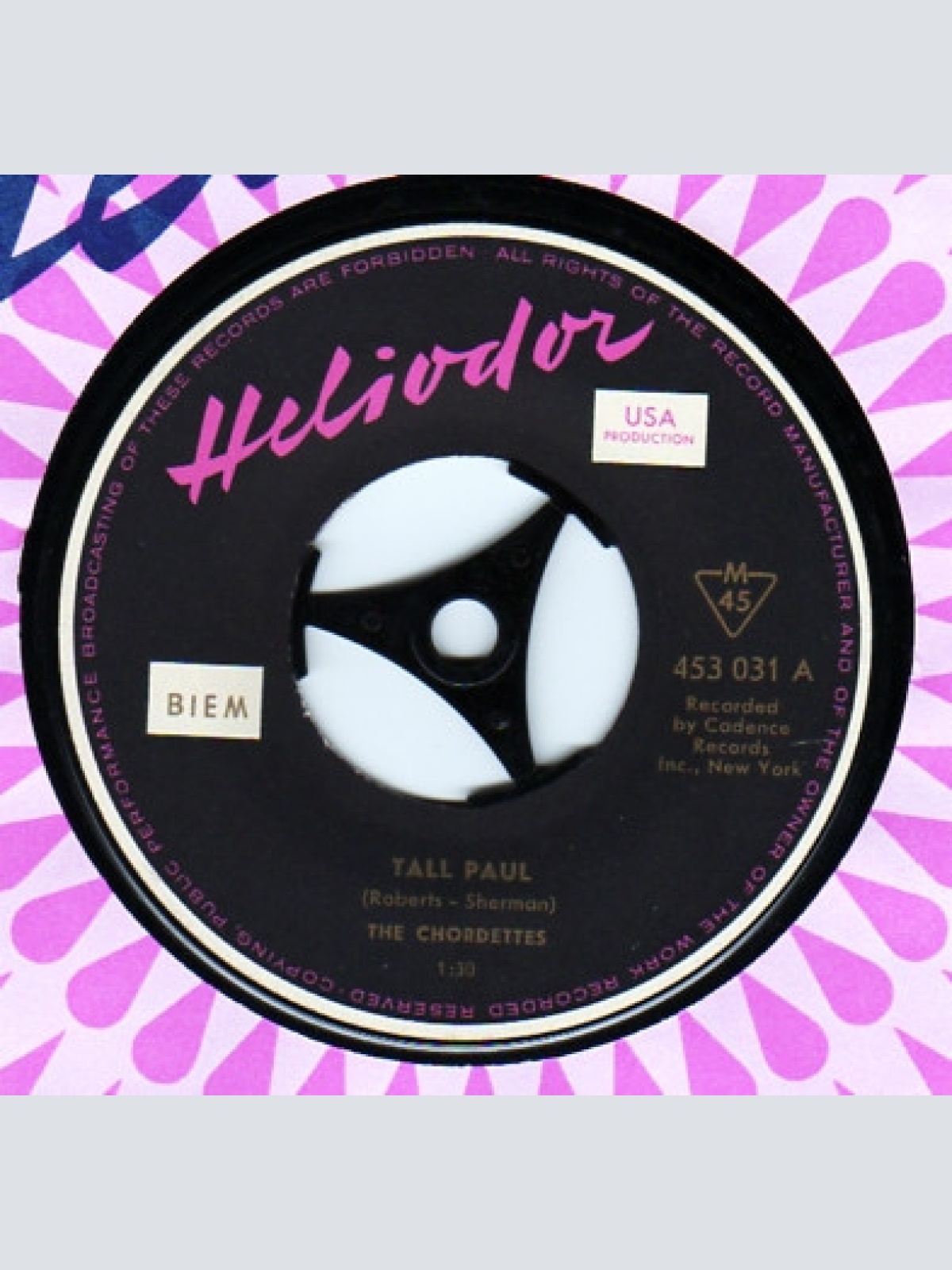 Vinyl / The Chordettes - Tall Paul