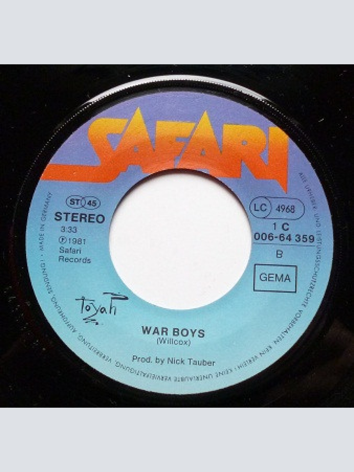 Vinyl / Toyah (3) - It's A Mystery