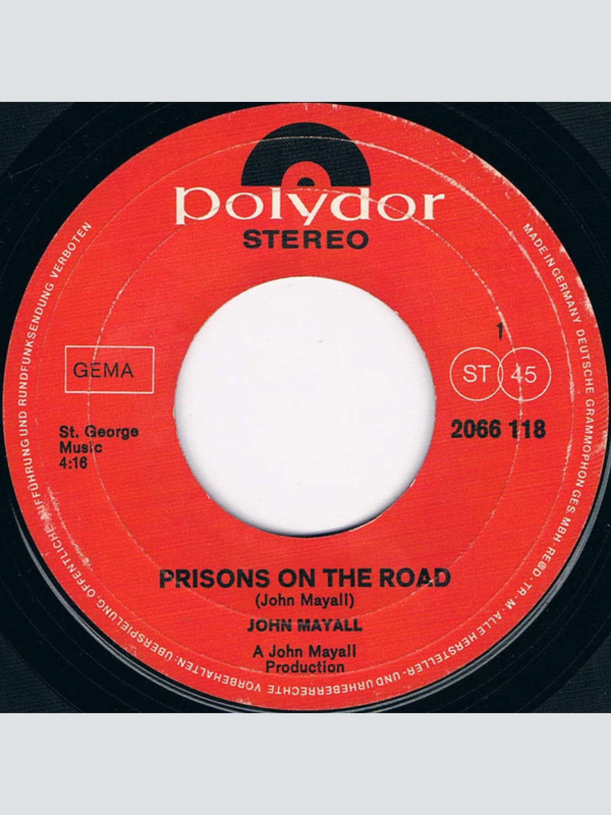 Vinyl / John Mayall - Prisons On The Road