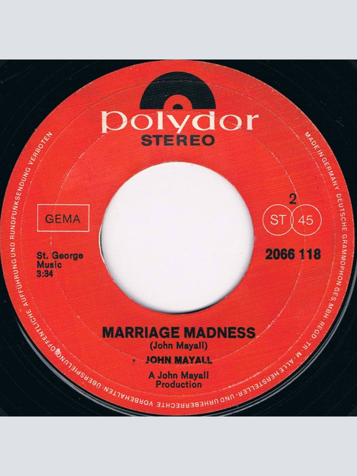 Vinyl / John Mayall - Prisons On The Road