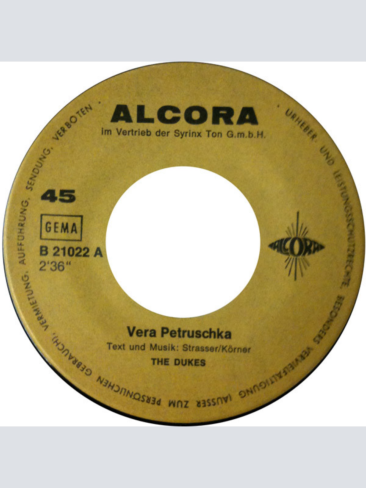 Vinyl / The Dukes (3) - Vera Petruschka