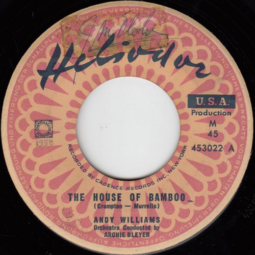 Vinyl / Andy Williams - The House Of Bamboo / The Hawaiian Wedding Song (Ke Kali Nei Au)
